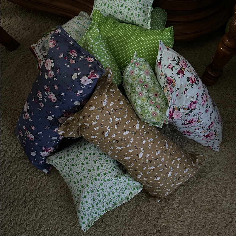 Handmade Purse Pillow 2 for $15 Polka Dot & Floral Design - Picture 2 of 7